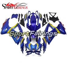 Completos Kits de Injeção ABS Carenagem Para Suzuki GSXR 600-750 GSXR 750 K8 2008 2009 2010 Moto Carenagem Azul Amarelo Cowls painel