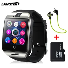 Langtek Bluetooth Smart Watch Q18 Smartwatch Support NFC SIM Card GSM Camera Support Android/IOS Smart Phone PK GT08 DZ09 U8