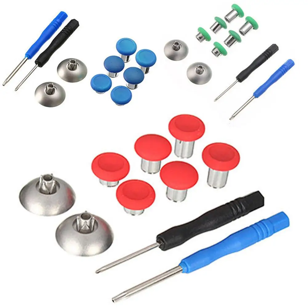 

Fashion Replacement Metal Controller Buttons Set Thumbsticks Mod Kit for Xbox One Elite