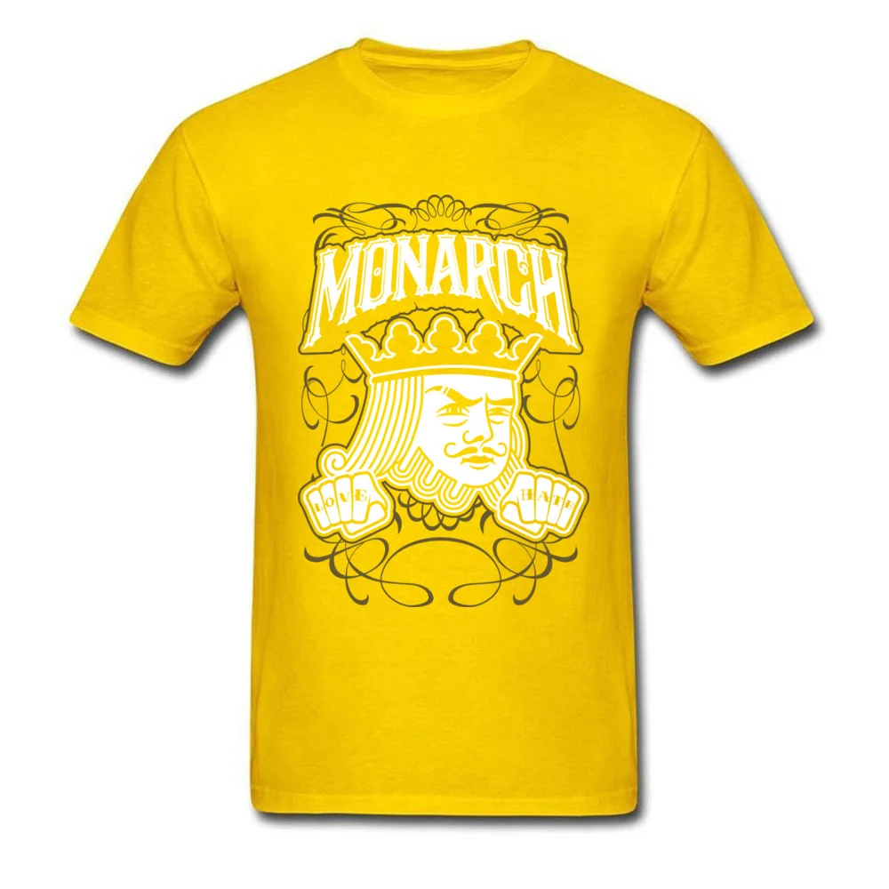 Arrogant king T Shirt Short Sleeve Slim Fit Dominant Men's Summer Fall T Shirt Slim Fit T-Shirt Crewneck Cotton Fabric Arrogant king yellow