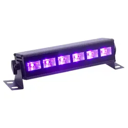 Черный свет 3 Вт X 6 светодиодов ультрафиолетовая панель черный светильник для вечеринки клуб диджей сценическое освещение металлический