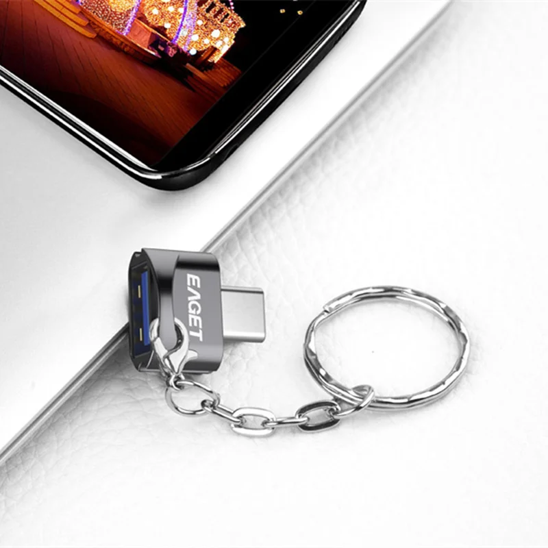 Eaget EZ02-T OTG type-C адаптер type-C к USB 2,0 кабель адаптер конвертер для samsung S8 huawei Mate9 телефон к Usb адаптер