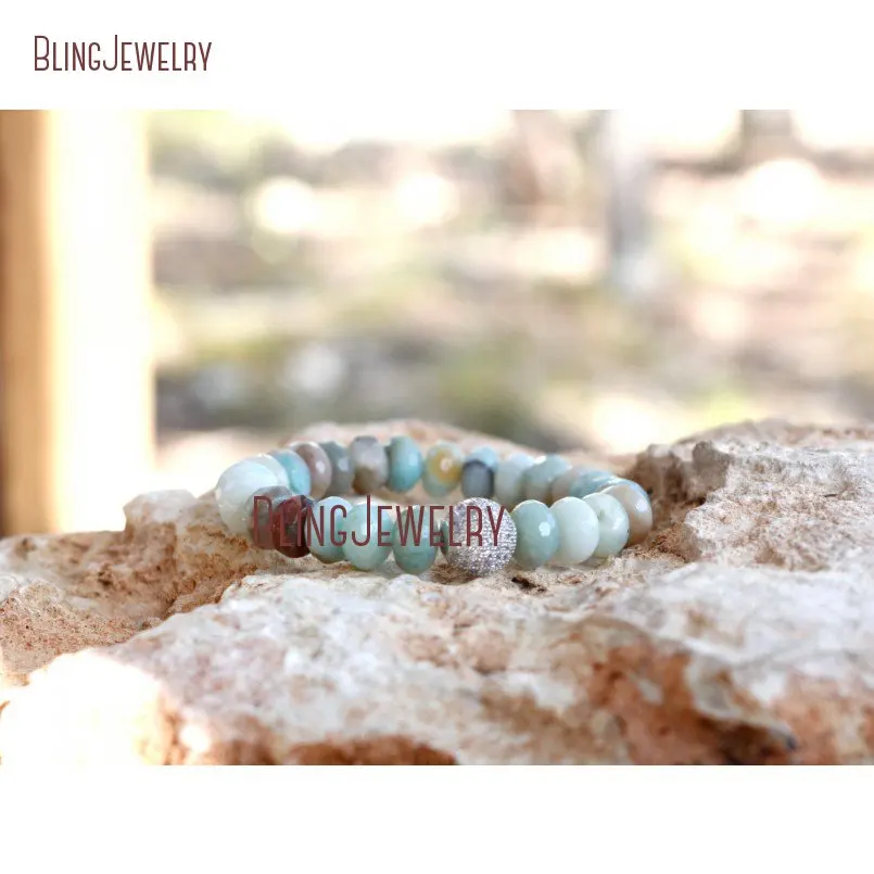 Браслет Amazonite Rondelles и говлитовые бусы SE23712