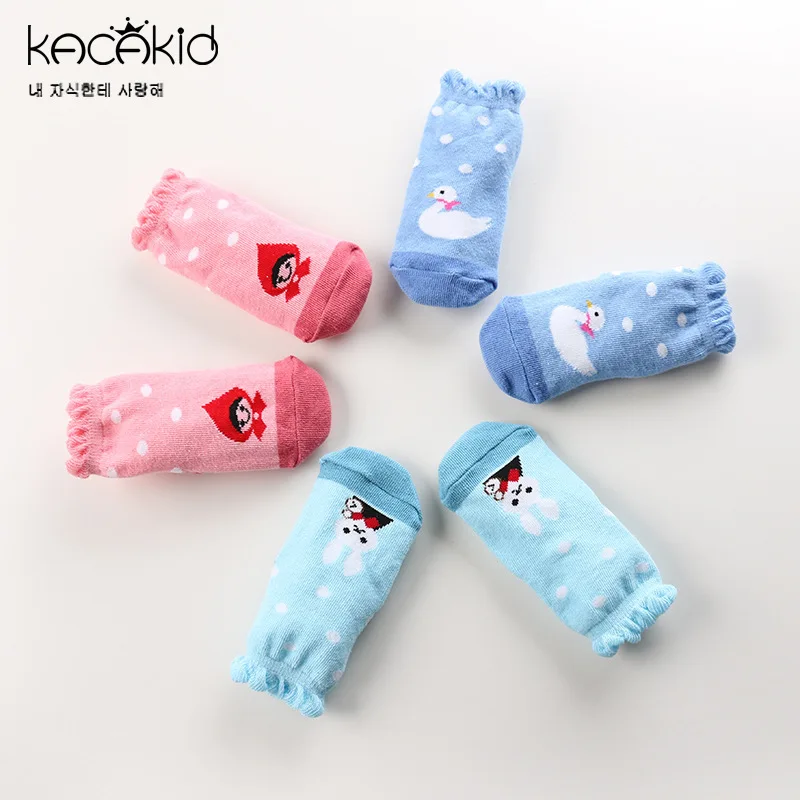 3pcs Cartoon Cotton Newborn Toddler Tube Knee Socks Kids Sock for