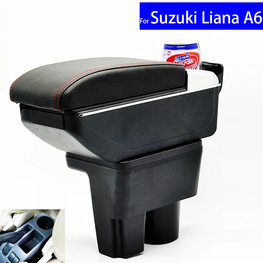 Leather Car Interior Parts Center Console Armrest Box for Suzuki Liana