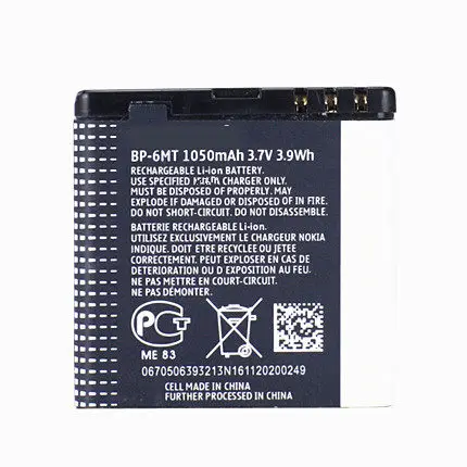 Оригинальный BP 6MT BP6MT литий ионный аккумулятор для NOKIA N81 N82 6720 6720c E51 E51i