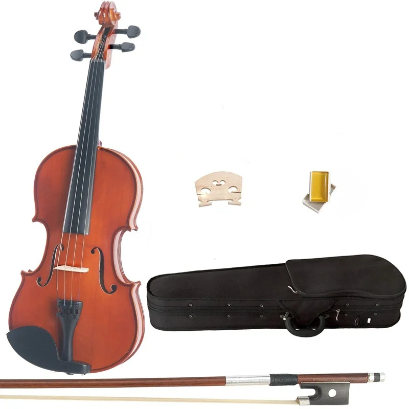 

4/4 Violin Natural Maple Wood Acoustic Violin With Case, Rosin, Bow