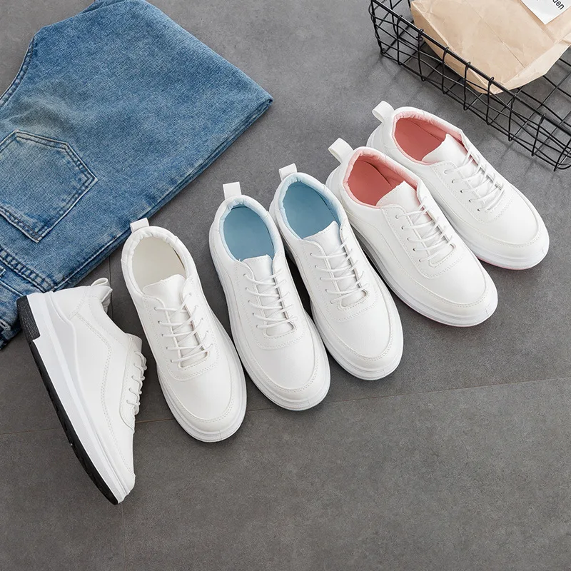 

2019 New walking shoes 2019 spring breathable white shoes female Korean casual shoes student walking shoes