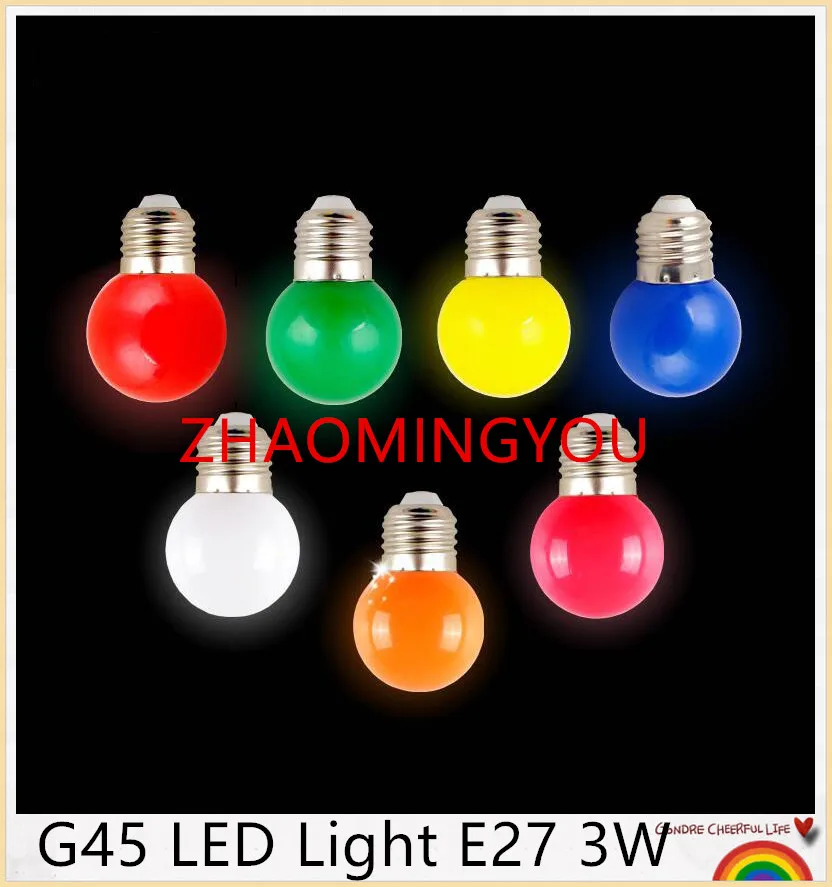 

ZHAO E27 LED light bulbs 3W 5W AC 220V LED multicolor lights indoor and outdoor decorative lighting energy saving lamps Colorful