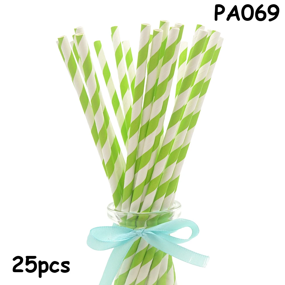 25 шт. бумажные соломинки для питья бумажные салфетки вечерние соломинки для дня рождения вечерние украшения для дня рождения - Цвет: PA069