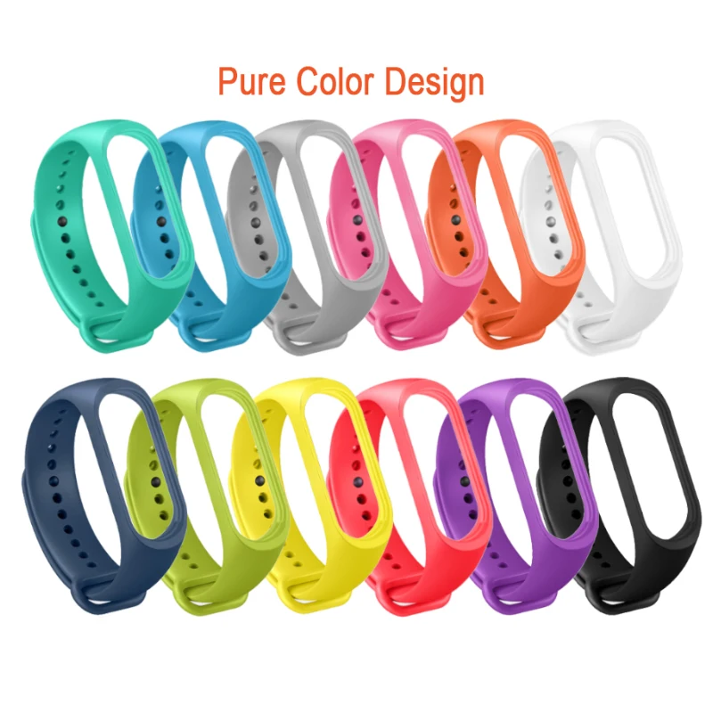Цветной ремешок для Mi Band 4 сменный Силиконовый браслет с NFC Xiaomi 4|Смарт-аксессуары|