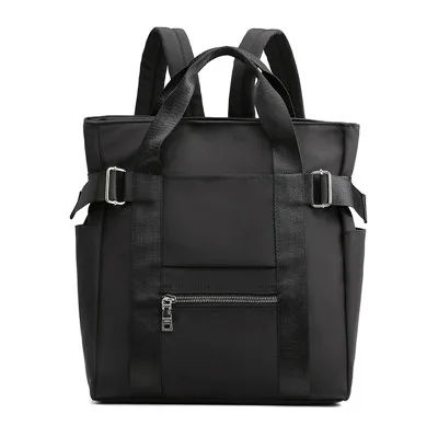 Водонепроницаемый нейлоновый рюкзак для женщин, повседневные Рюкзаки для девушек, сумка-тоут, рюкзак, школьные сумки для подростков, девочек, мальчиков, мужская сумка - Цвет: black