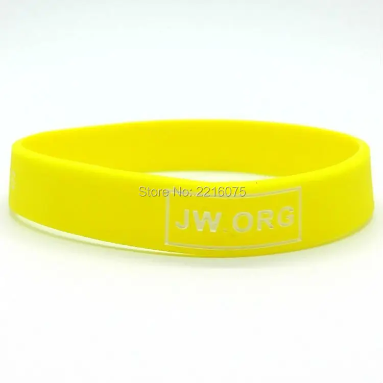 JW.org No Blood Medical Alert Flexible Silicone Wristband yellow