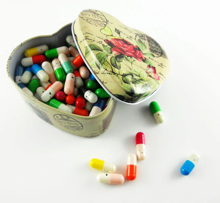 

Valentine Gift 100Pcs/lot Multiple Colors Korean Drama Toy A Millionaire's First Love Pills Toy Capsule Paper Message Pills HOT