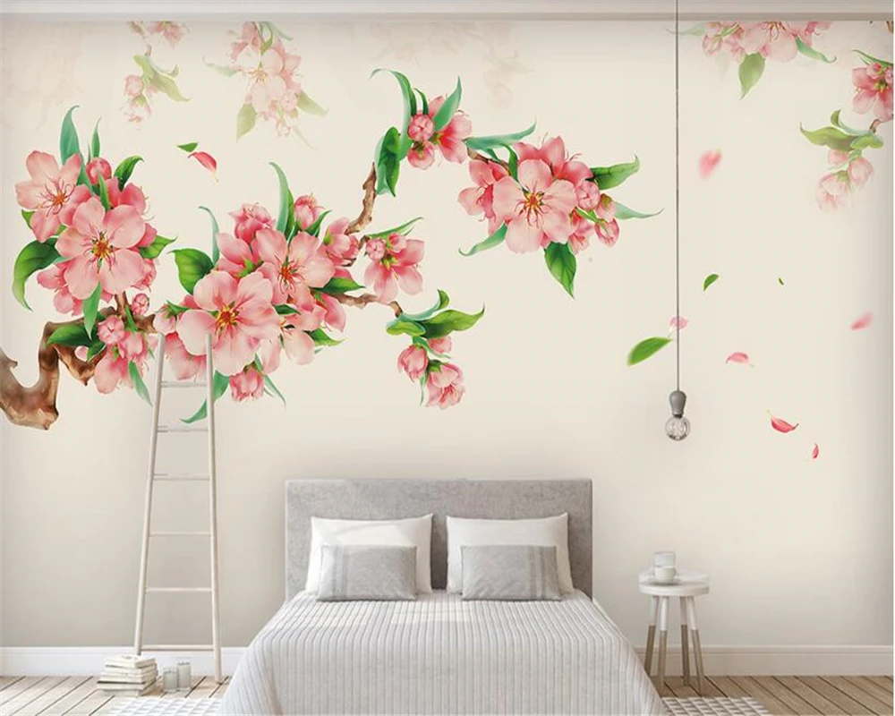 beibehang Classic personality wallpaper Begonia flower new Chinese hand-painted fine brushwork flower bird background wall paper flower tea fiber rice paper chinese claborate style freehand brushwork painting half ripe xuan paper calligraphy creation papier