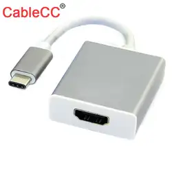 Кабель USB-C USB 3,1 type C к HDMI 1080 p кабель HDTV адаптера с Серебряный алюминиевый корпус