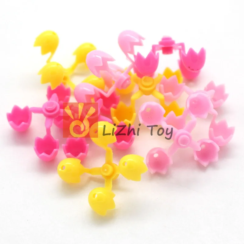 

MOC Bricks Little Flower Tulip DIY Enlighten Block Bricks Compatible with Assembles Particles
