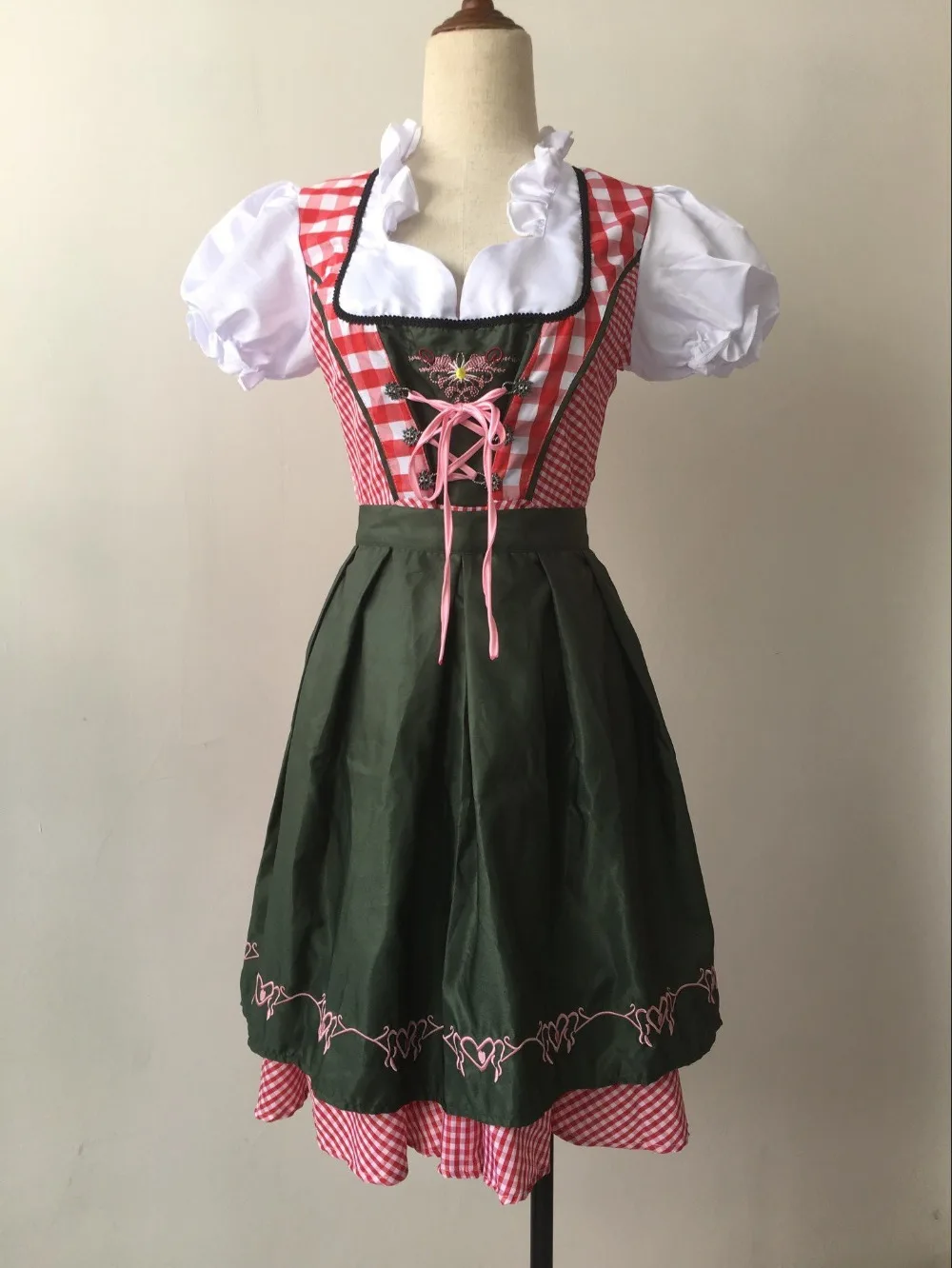 2017 New Women Sexy Maid Beer Costume German Girl Bavarian Oktoberfest Festival Fancy Dress