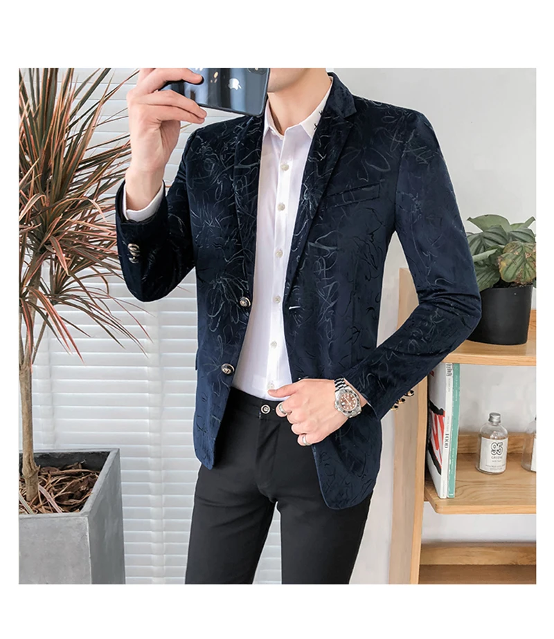 Blazer Masculino Slim Fit Casual Blazers Men Suits Wedding Blazer For Men  (10)