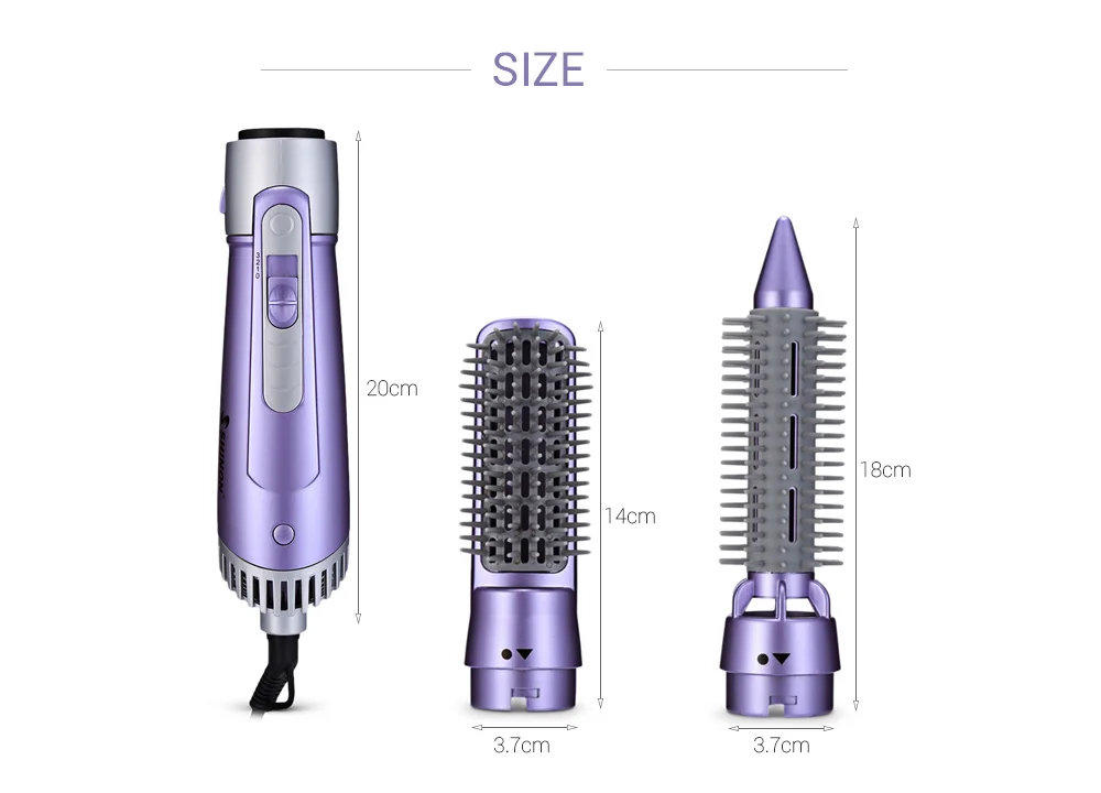 SHINON SH - 9822 - 3A 3-in-1 Hair Styling Tool Set Electric Dryer Curler Brush SHINON SH - 9822 - 3A 3-in-1 Hair Styling Tool Set Electric Dryer Curler Brush
