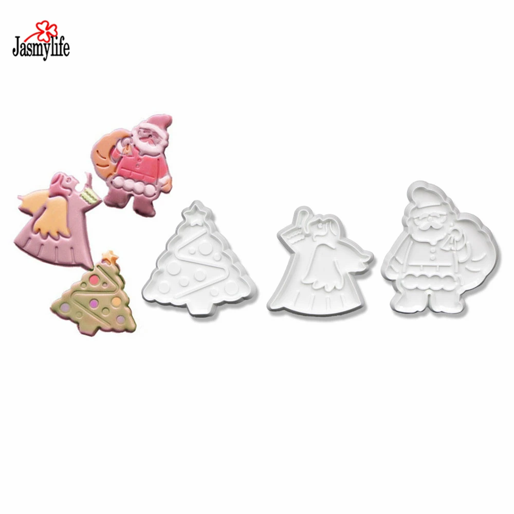 

Eco-Friendly Cake Decorating Tools 3pcs/Set Cake Mould 100% Food Grade Plastic Cake Cutter Fondant Cookies Mold