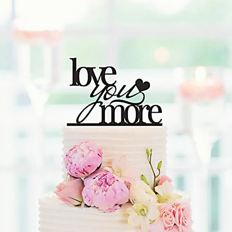 

Love you more cake topper.propose cake decorate.christmas hot sales.festive celebrate decorate.wedding anniversary cake decorate