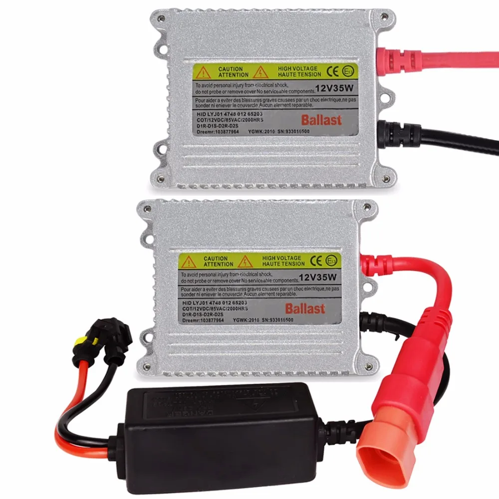 Safego 2 шт. 12 В HID Bi Xenon балласт 35 Вт тонкий балласта D1S D2S для спрятанный набор