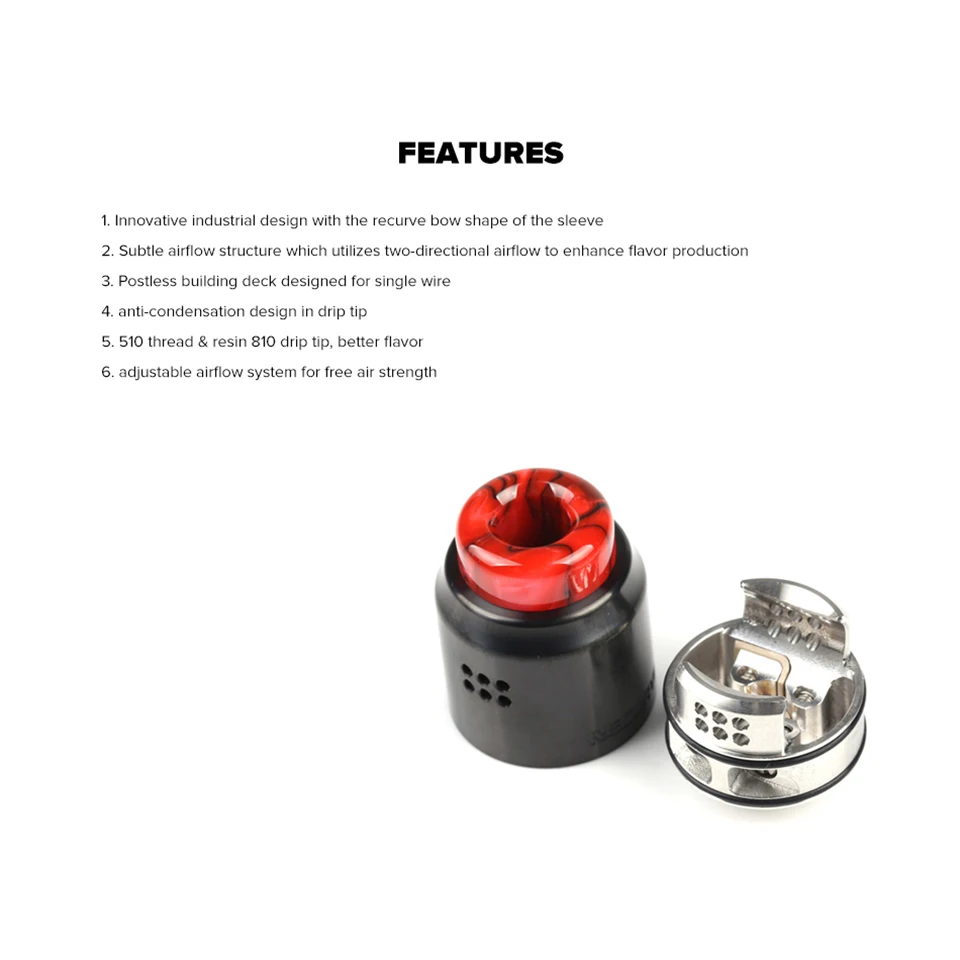 Newest Original Wotofo Recurve Dual RDA Tank with 10pcs cotton and 0.18ohm A1 Mesh E Cigarette Vaporizer Atomizer for 810 510 (8)