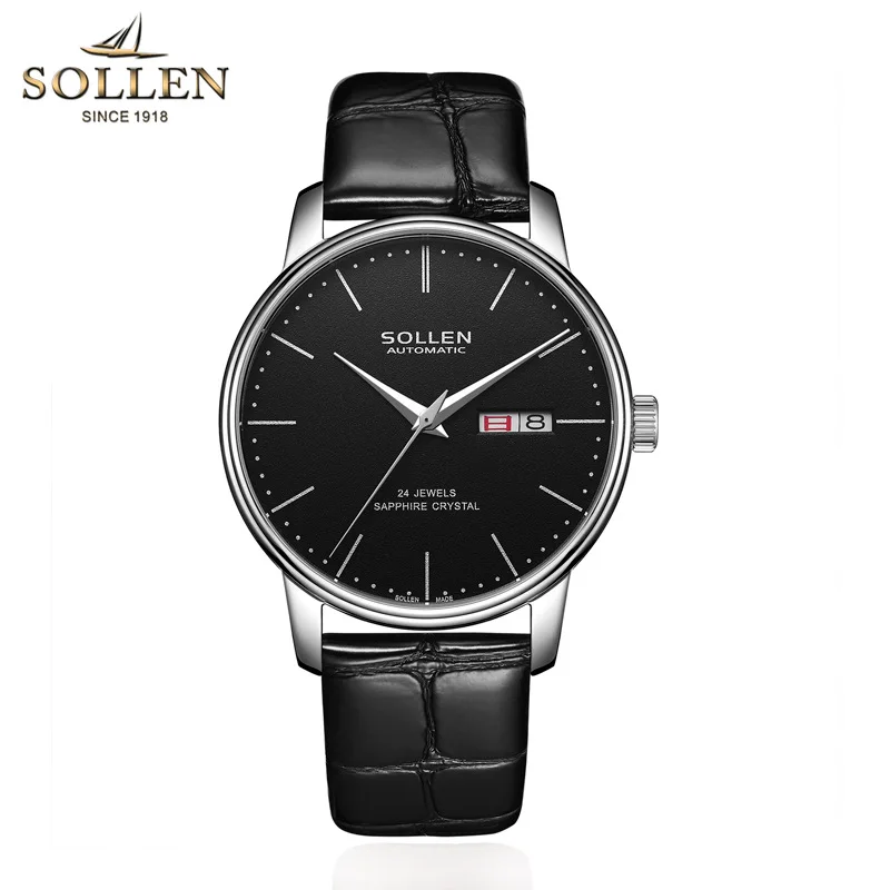  2019 MAN ultra thin Men Automatic mechanical Leather watch waterproof watches Luxury brand Cowhide 