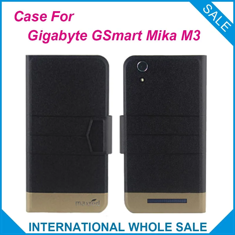 5 Colors Hot! High quality New Fashion Business Magnetic clasp Ultrathin Flip Leather Case For Gigabyte GSmart Mika M3 | Мобильные