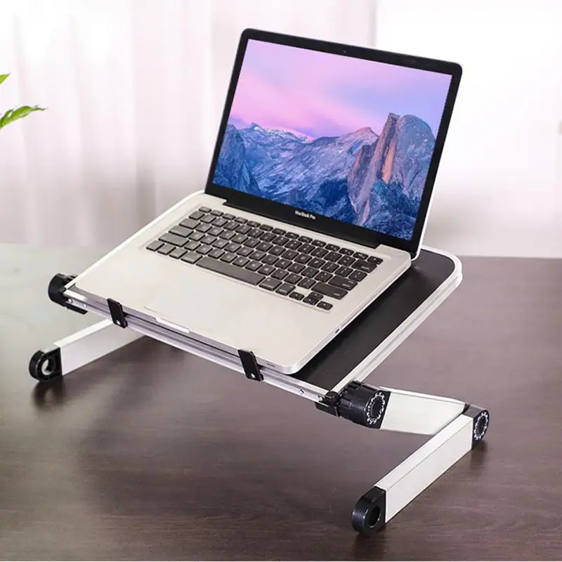 

Aluminum Alloy Laptop Portable Foldable Adjustable Laptop Desk Computer Table Stand Tray Notebook PC Folding Desk Table