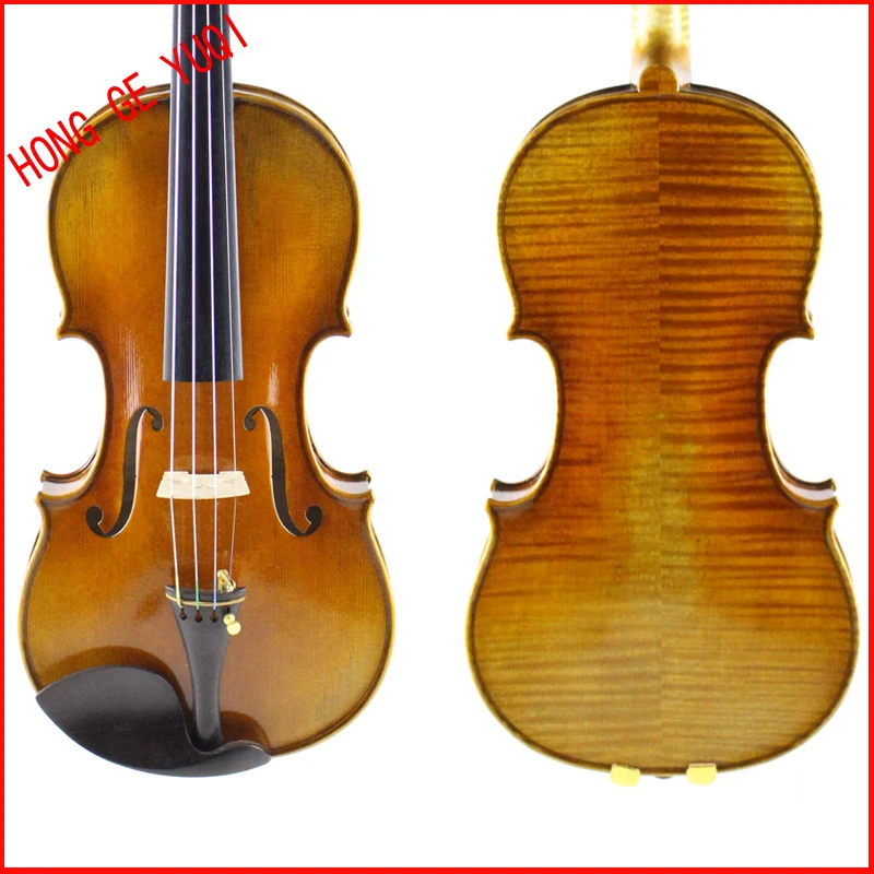 Скрипка соло, импортированный материал Скрипки, мастер класса 1716 Скрипки. Скрипка соло, красивый лак и фортепиано код. honggeyueqi