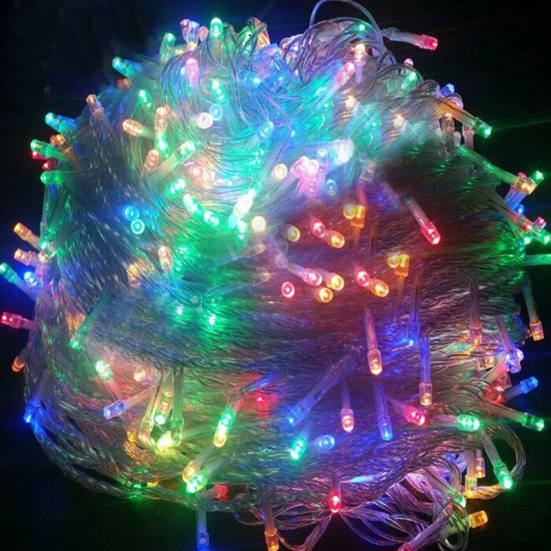 Wonlukiy 50 м 400 гирлянды светодиодные гирлянда на Рождественское дерево Фея Света водостойкие дома вечерние Y Открытый праздничный Декор 220 В ЕС