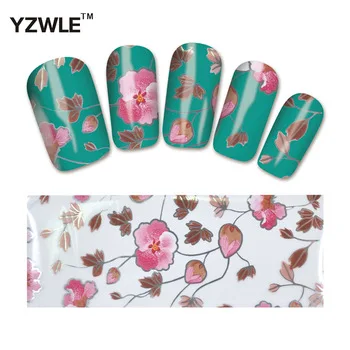 YZWLE 1 Pack(10Pcs) DIY Nail Art Transfer Foil Decal Beauty Craft Decorations Accessories For Manicure Salon #XKT-N20