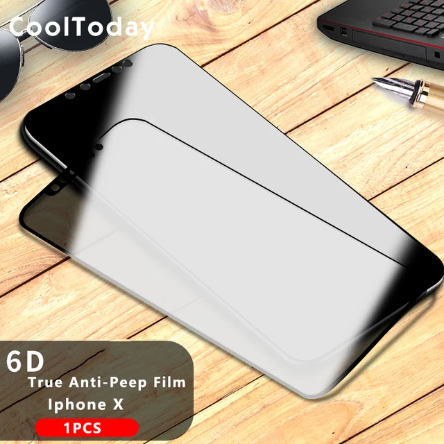 COOLTODAY Privacy Screen Protector For i hone 6 S 7 8 X Anti Peep