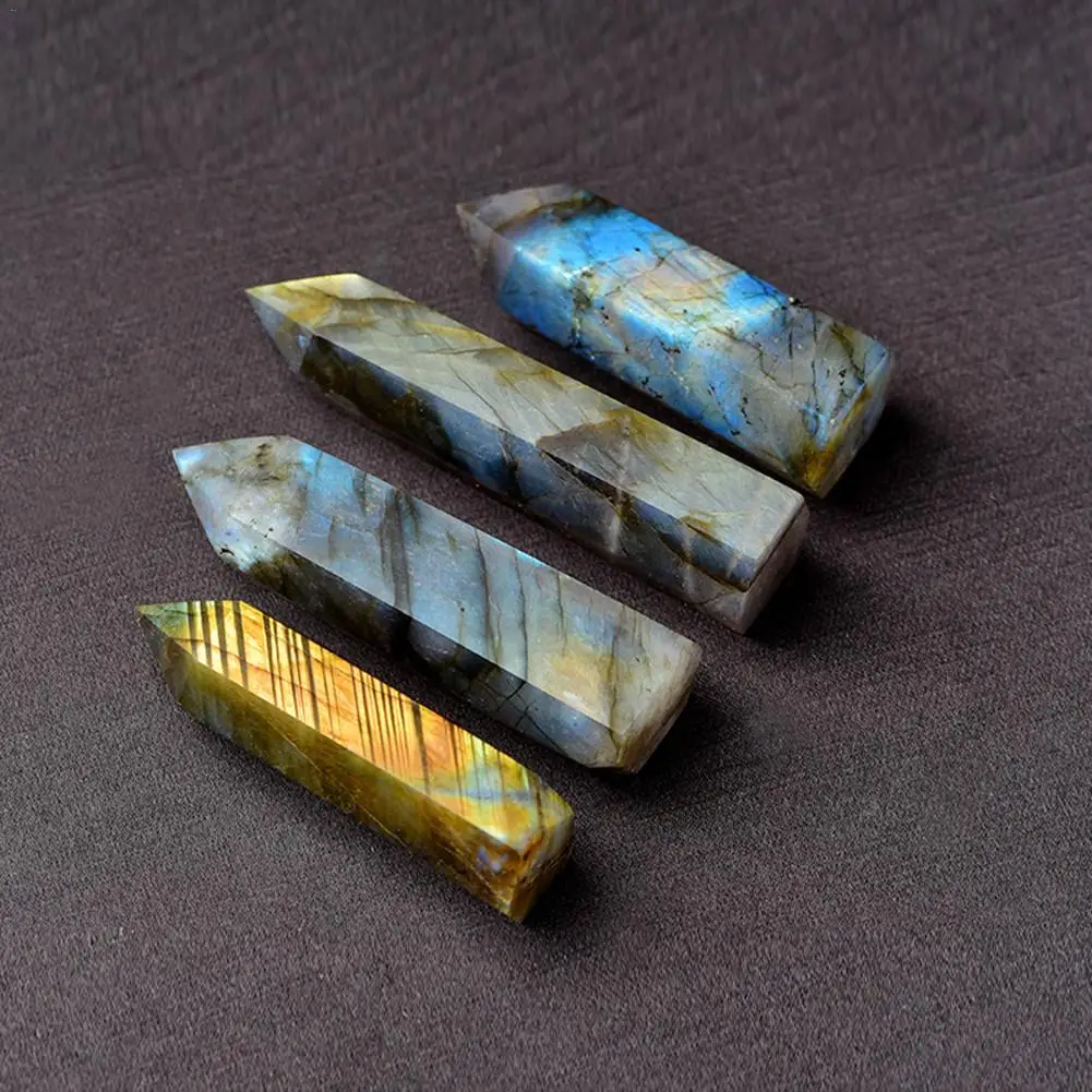 Labradorite Naturale Pietra Di Luna Pietra Di Cristallo Lucidata Pietra Preziosa Esagonale Energia Pietra Ornamenti Decorazioni Per La Casa