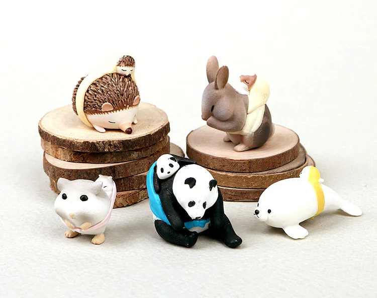 Японский Bulks капсула милое Материнство животных характер панда Ежик хомяк Кролик печать цифры игрушки Детский подарок