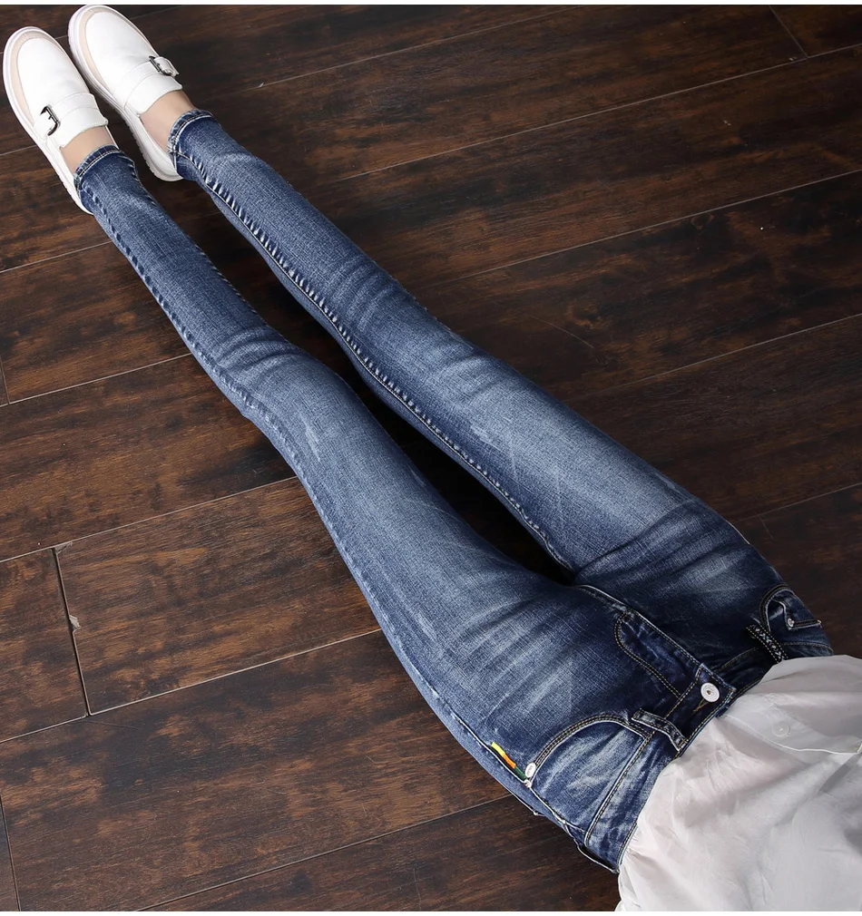 Узкие джинсы для женщин, полная длина, обтягивающие джинсы для женщин, винтажные джинсовые брюки-карандаш, Стрейчевые женские джинсы, брюки, Calca Feminina