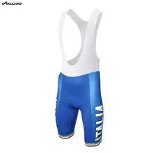 Классический синий Италия профессиональная команда Велоспорт нагрудник шорты Индивидуальные Дорога гонка в горах orolling