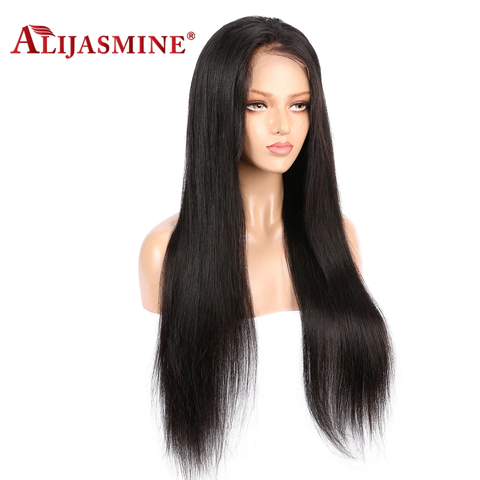 250 плотность 360 синтетический фронтальный парик предварительно сорвал с волосами младенца перуанские Remy прямые человеческие волосы парики для черных женщин 8-26 дюймов