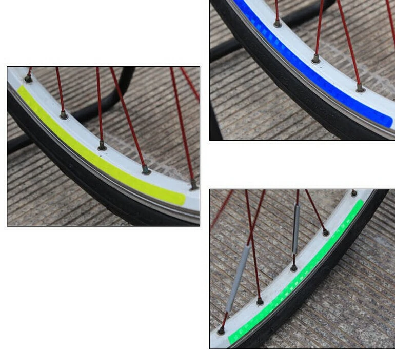 8pcs Reflective Stickers Bike Reflector Security Wheel Rim Decal Tape VnFRd etgy