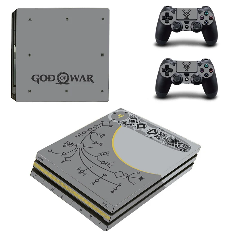 GOD OF WAR Pegatina PS4 Pro sticker s Vinilo sticker PS 4 Play station 4 Pro для игровой консоли и двух контроллеров - Цвет: YSP4P-2026