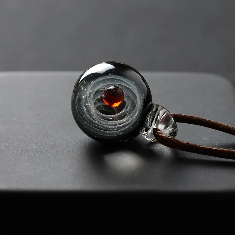 Kopen BOEYCJR Universe Glas Kraal Planeten Hanger Ketting Galaxy Touw Ketting Zonnestelsel Ontwerp Ketting voor Vrouwen Christams Gift