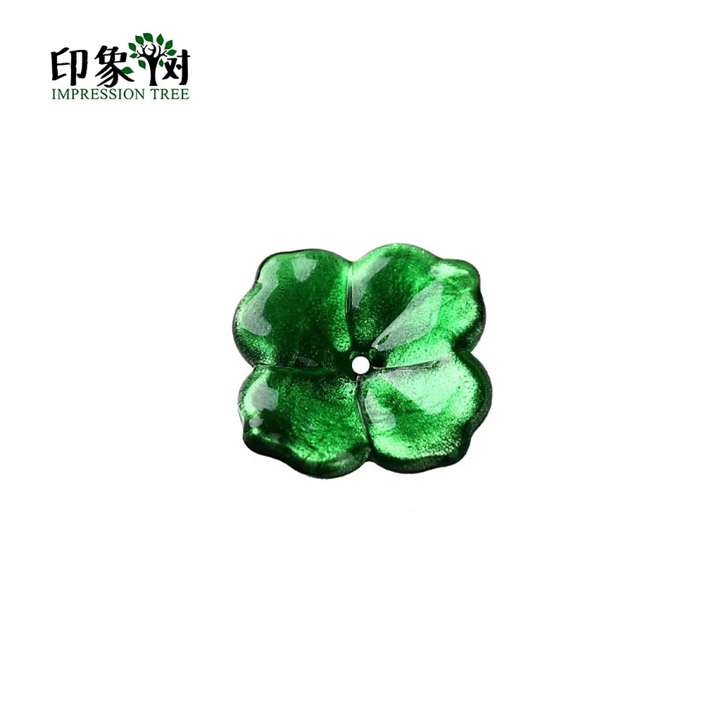 

10pcs 18x18mm Four Petals 3D Glass Flower Spacer Bead Flower Foil Lampwork Beads Charms Ornaments DIY Jewelry Making 16029