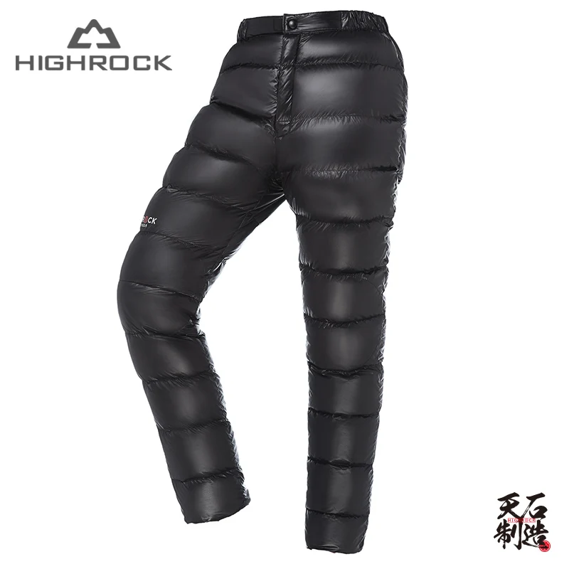 Зимние теплые пуховые брюки HIGHROCK для мужчин и женщин, уличные лыжные походные термо пуховые брюки, большие размеры, XS-XXXXL, 600 FP