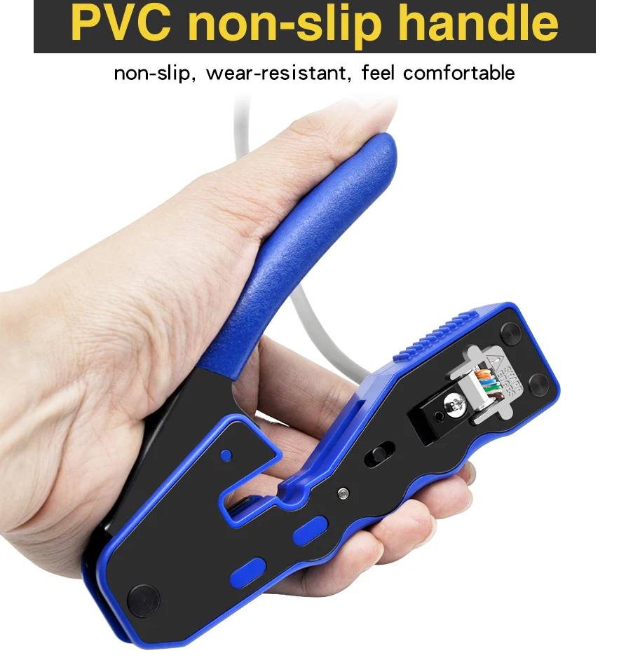 Cncob-crimpador de Cabos Multifuncional de Crimpagem Perfurado por Ethernet Ferramenta Conector Rj45 8p8c 7 Ferramentas de rede