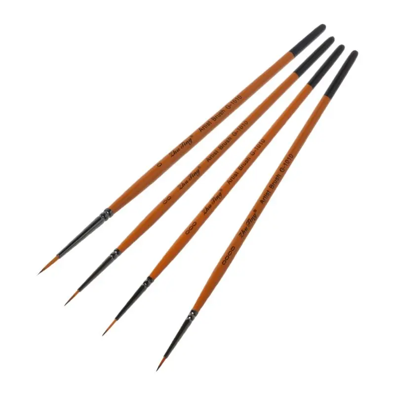 

10pcs/set Fine Hand Detail Painted Thin Hook Line Pen Drawing Point Tip Nylon Brush Acrylic Painting Craft Art Supplies