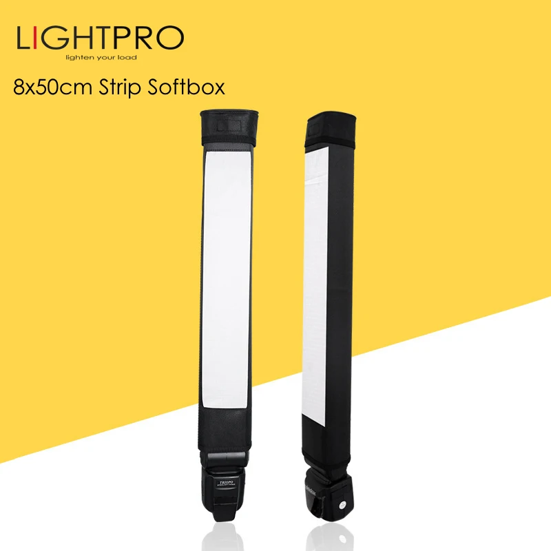 8x50cm Universal Photo Foldable Flash Reflector Strip Diffuser Bar Speedlite Softbox for Canon Nikon Sony Yongnuo Pentax Metz