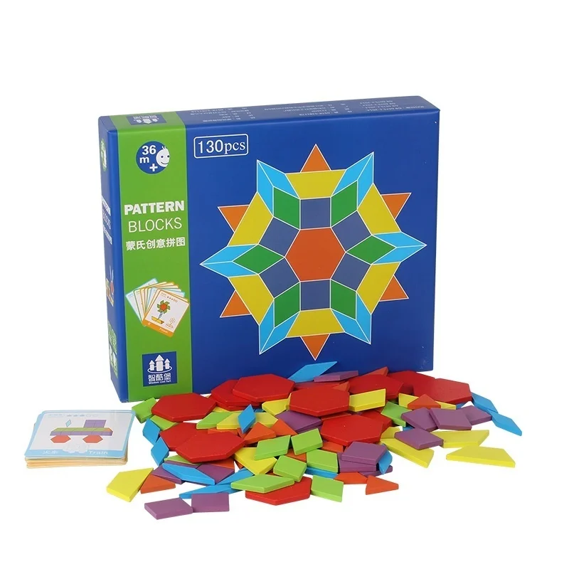 130 PCS Wooden Puzzle Games Montessori Educational Toys For Children