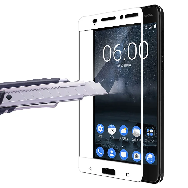 Полное покрытие закаленное стекло для Nokia 6 5 3 8 7 2 Nokia6 X5 1 X6 Взрывозащищенная защита